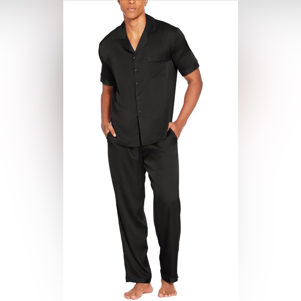 Ekouaer Men’s Satin/Silk Pajama Set- Size L NWOT